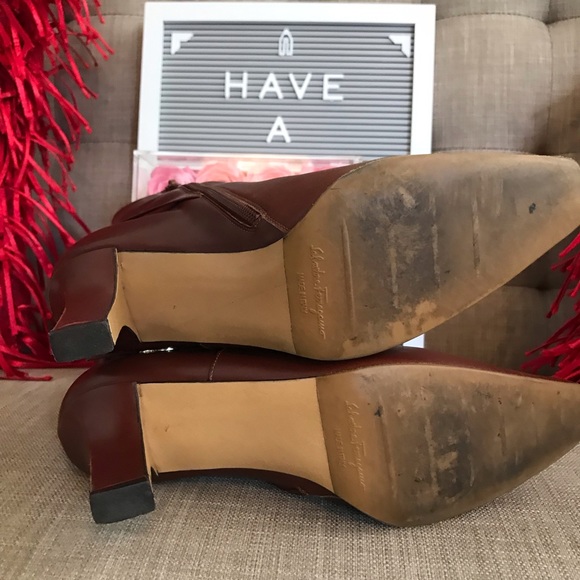 Salvatore Ferragamo Ankle Reddish brown Boots - Picture 7 of 9
